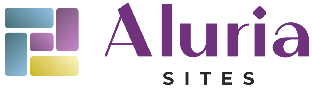 Logotipo da Aluria Sites, empresa especializada em templates de sites otimizados para médicos e profissionais da saúde com foco em SEO e Inteligência Artificial.